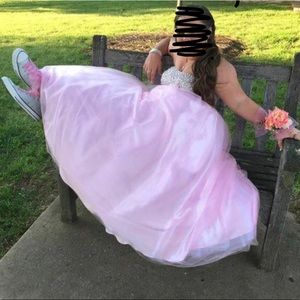 Princess pink prom dress